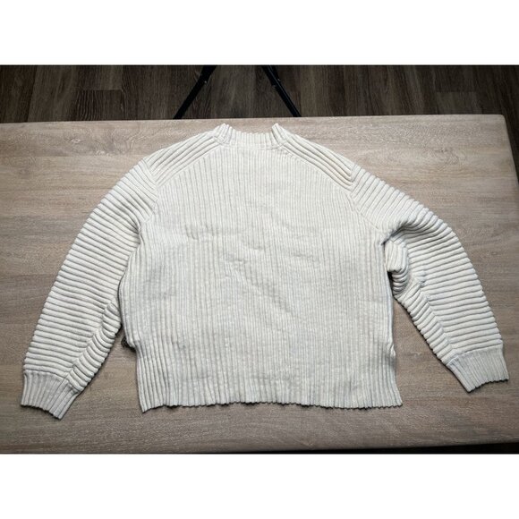 Varley Cream Ribbed Crew Neck Sweater - Picture 7 of 9